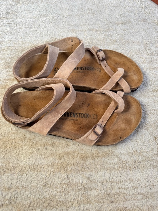 Birkenstock Other - Birkenstock Beige Suede Strappy Sandals